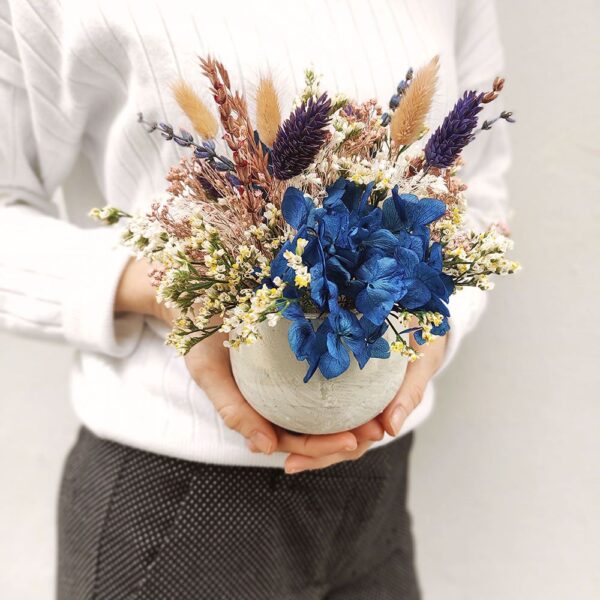 hortensia azul preservada